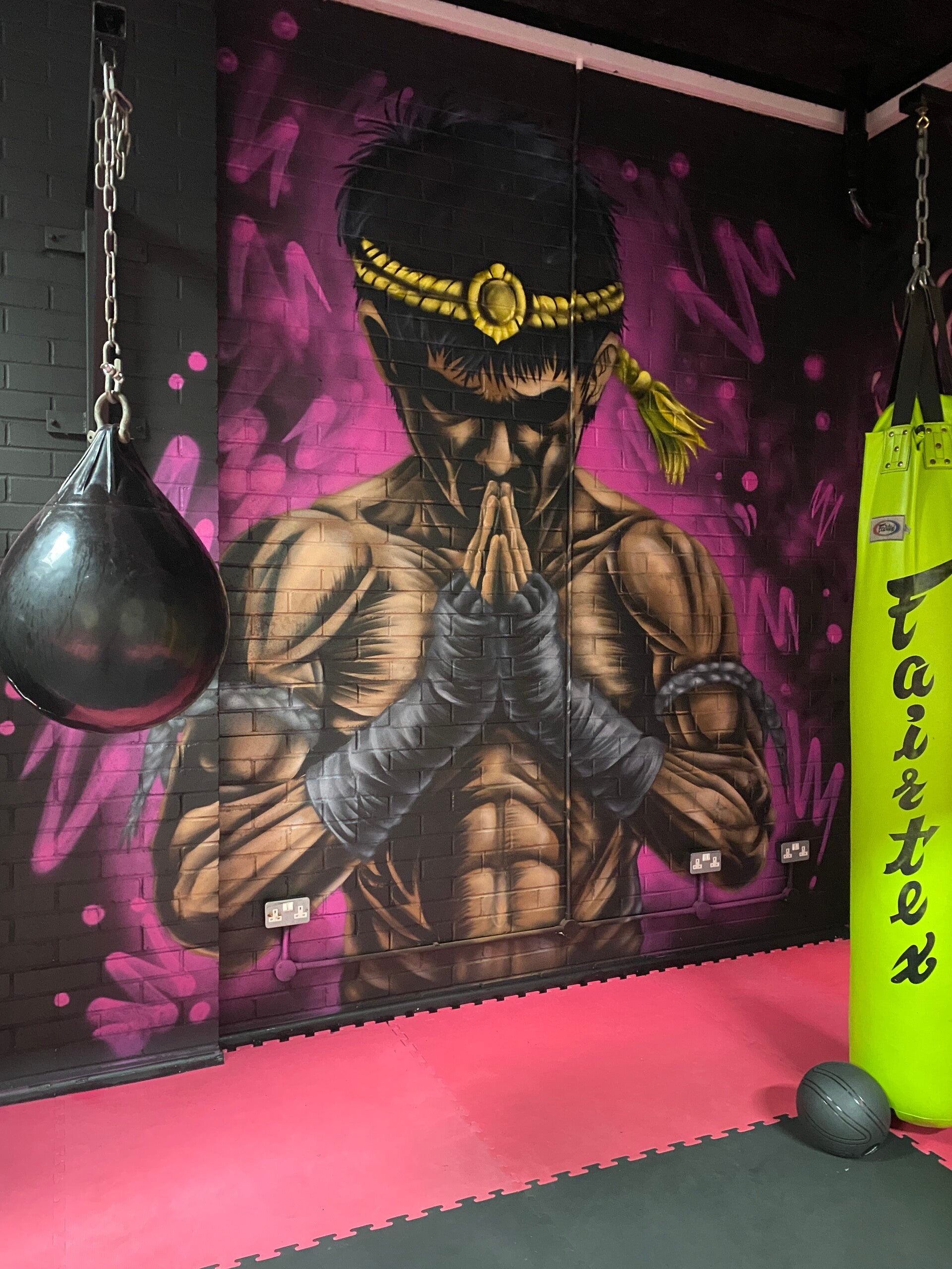 Muay Thai Fighter graffiti