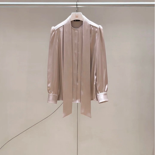 Loro Piana Valmy tie-neck silk blouse