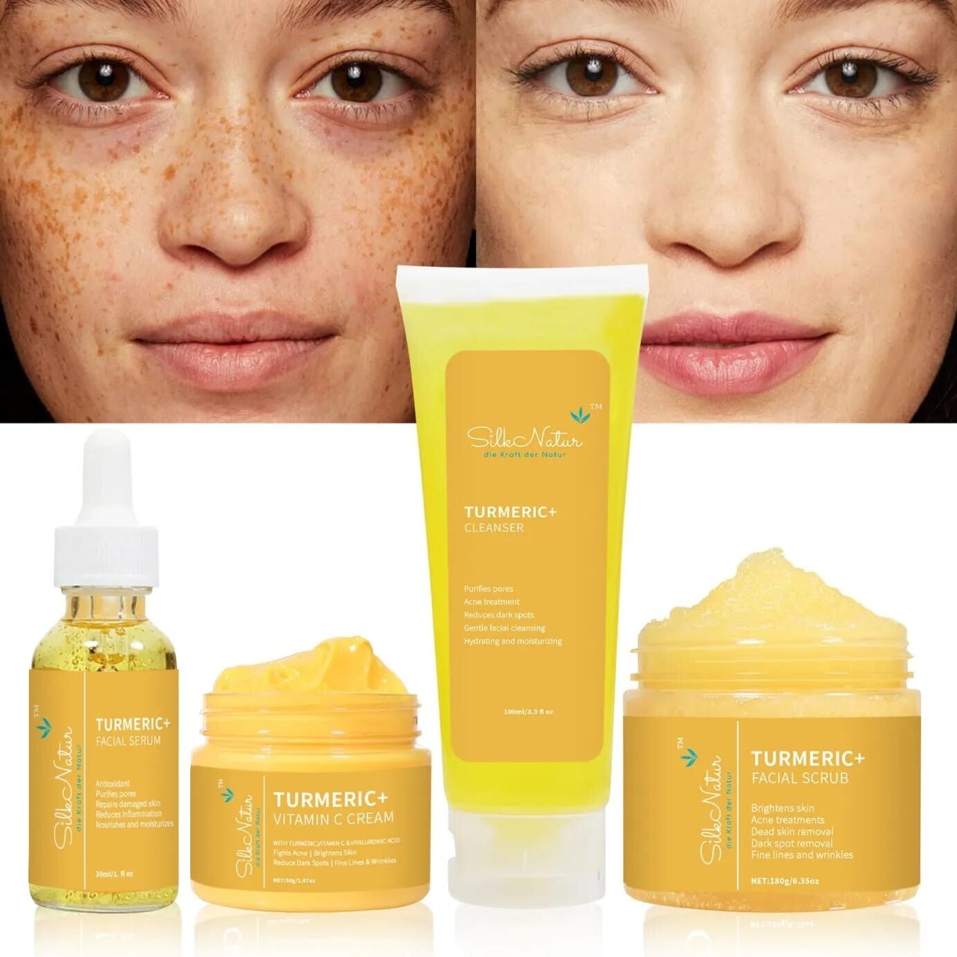 SilkNatur™ Turmeric+ Hautpflege-Set – Die Kraft der Natur