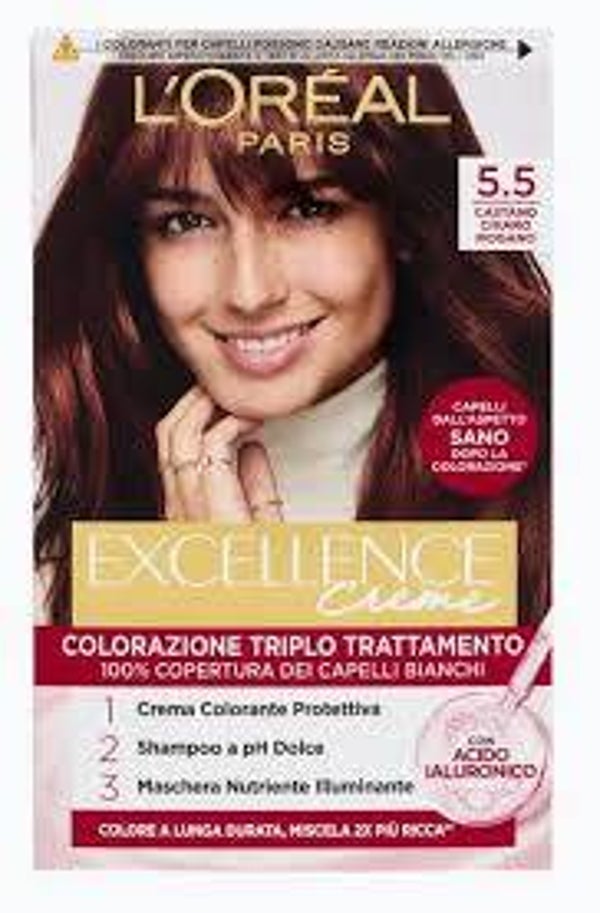 EXCELLENCE 5.5 CaSTANO CHIARO MOGANO CREMA COLORANTE KIT L'OREAL