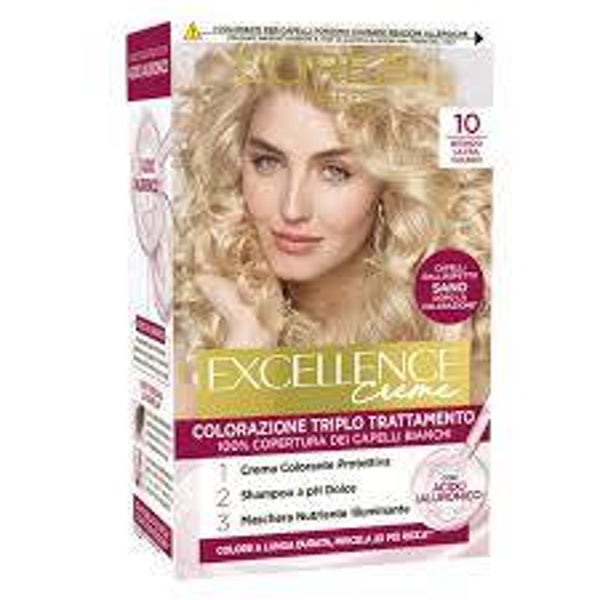 EXCELLENCE 10 BIONDO ULTRA CHIARO CREMA COLORANTE KIT L'OREAL