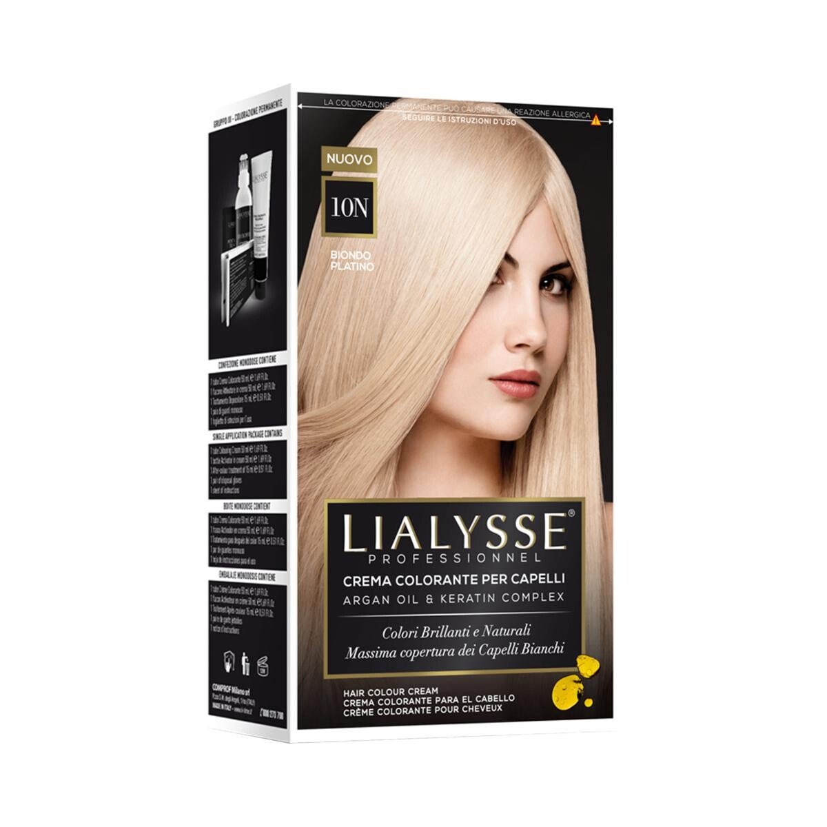 LIALYSSE 10N BIONDO PLATINO CREMA COLORANTE KIT