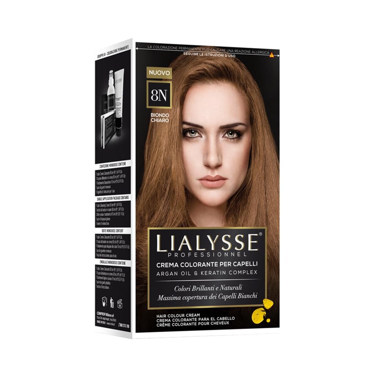 LIALYSSE 8N BIONDO CHIARO CREMA COLORANTE KIT