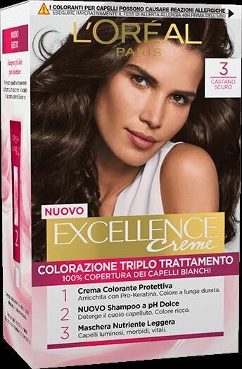 EXCELLENCE 3 CASTANO SCURO CREMA COLORANTE KIT L'OREAL