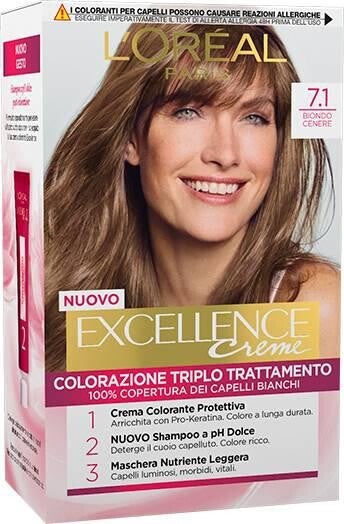 EXCELLENCE 7.1 BIONDO CENERE CREMA COLORANTE KIT L'OREAL
