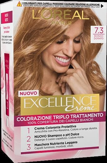 EXCELLENCE 7.3 BIONDO DORATO CREMA COLORANTE KIT L'OREAL