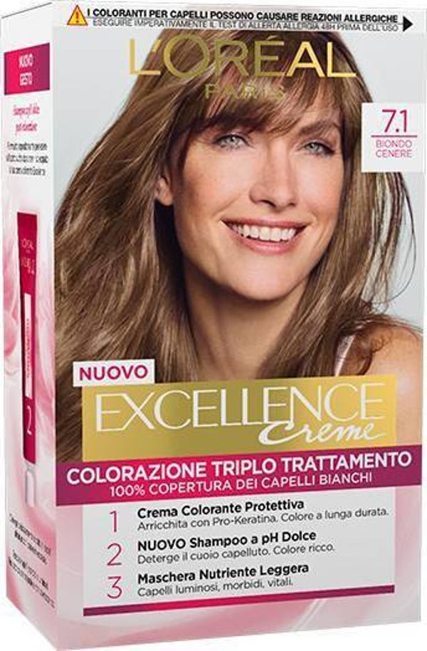 EXCELLENCE 7.1 BIONDO CENERE CREMA COLORANTE KIT L'OREAL