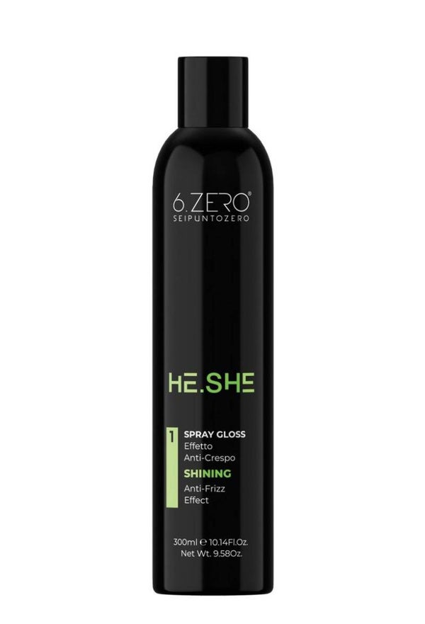 6.ZERO HE.SHE SPRAY GLOSS 300ML LUCIDANTE