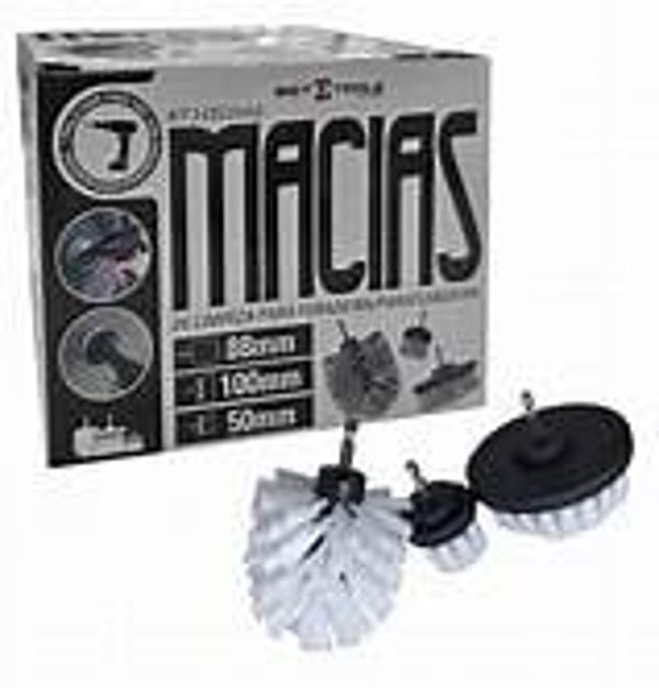 Kit 3 Escovas Macia p/Furadeira/parafusadeira