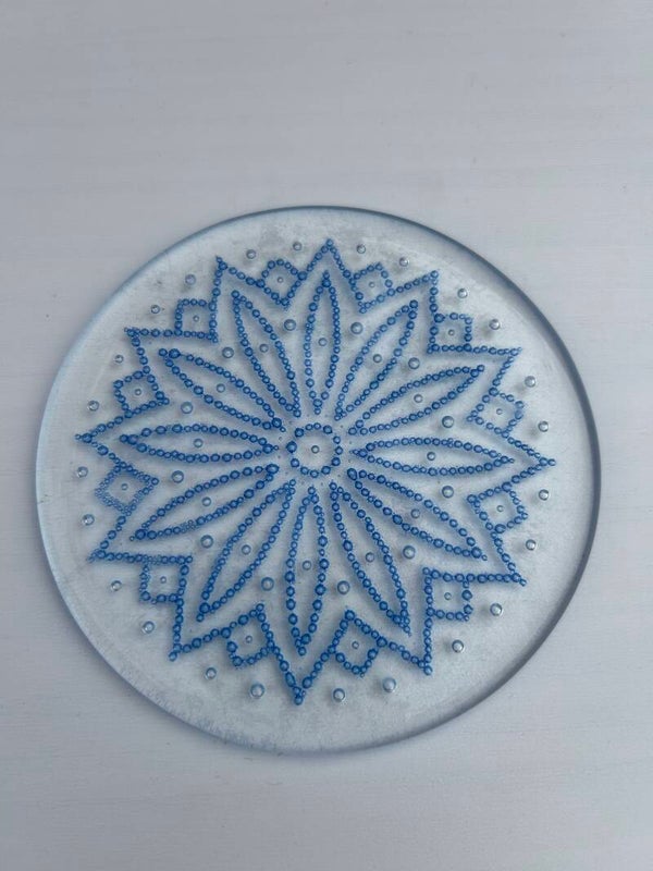 Fused Glass Bubble Design  Coaster