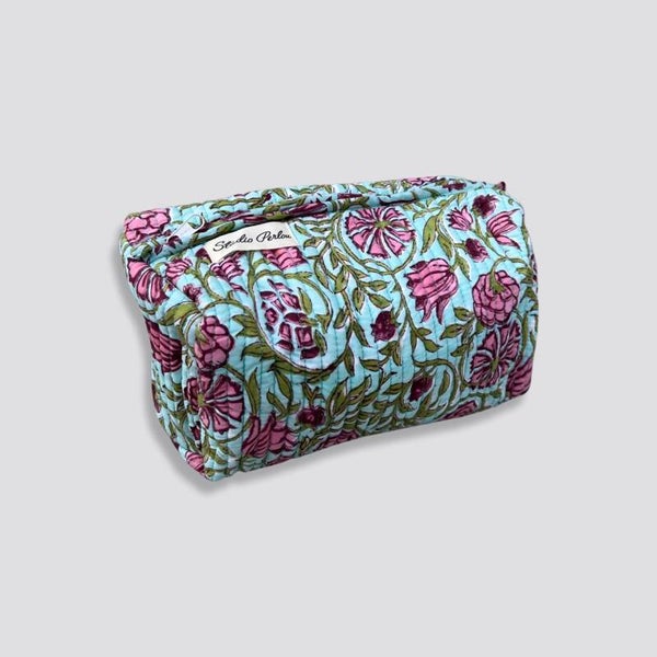 Toilettasje Turquoise Peony