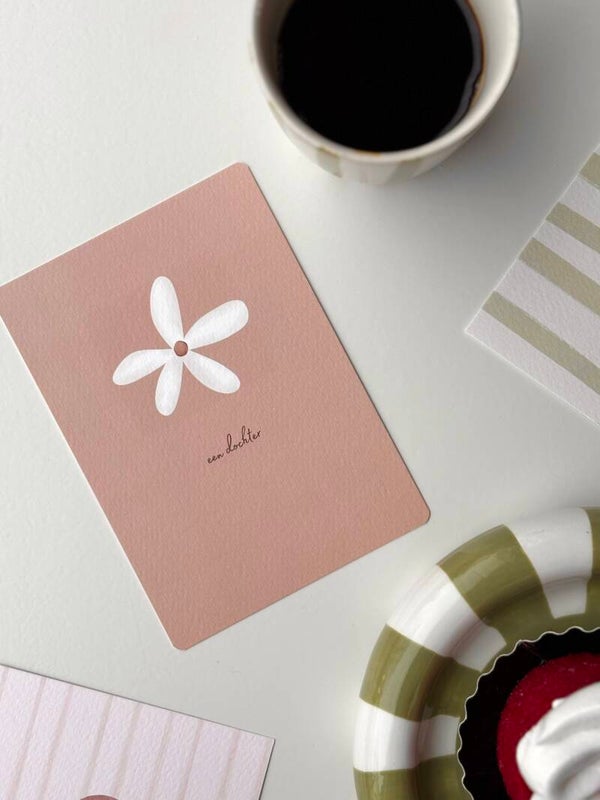 Kaart 'een dochter, bloem'