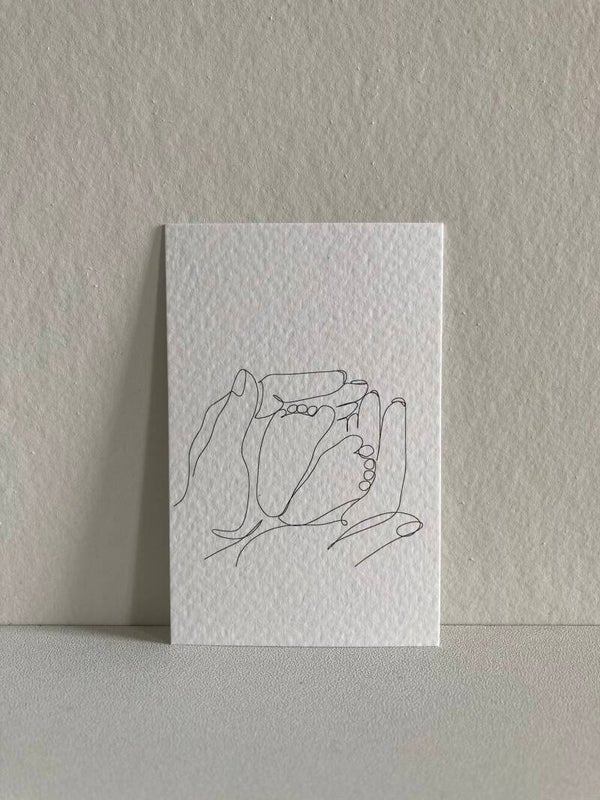 Mini-kaartje 'babyvoetjes'