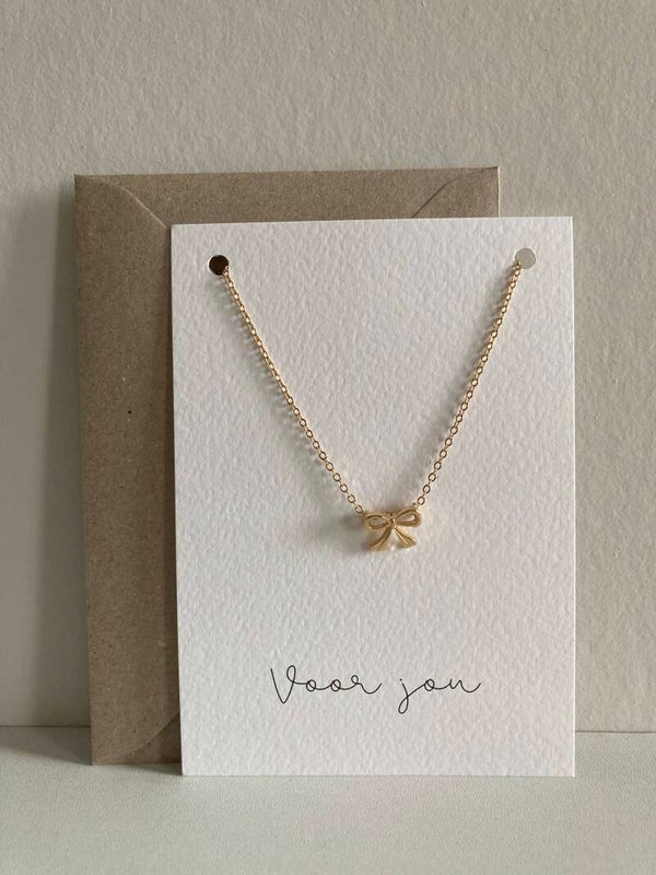Cadeaukaart 'ketting, strik'
