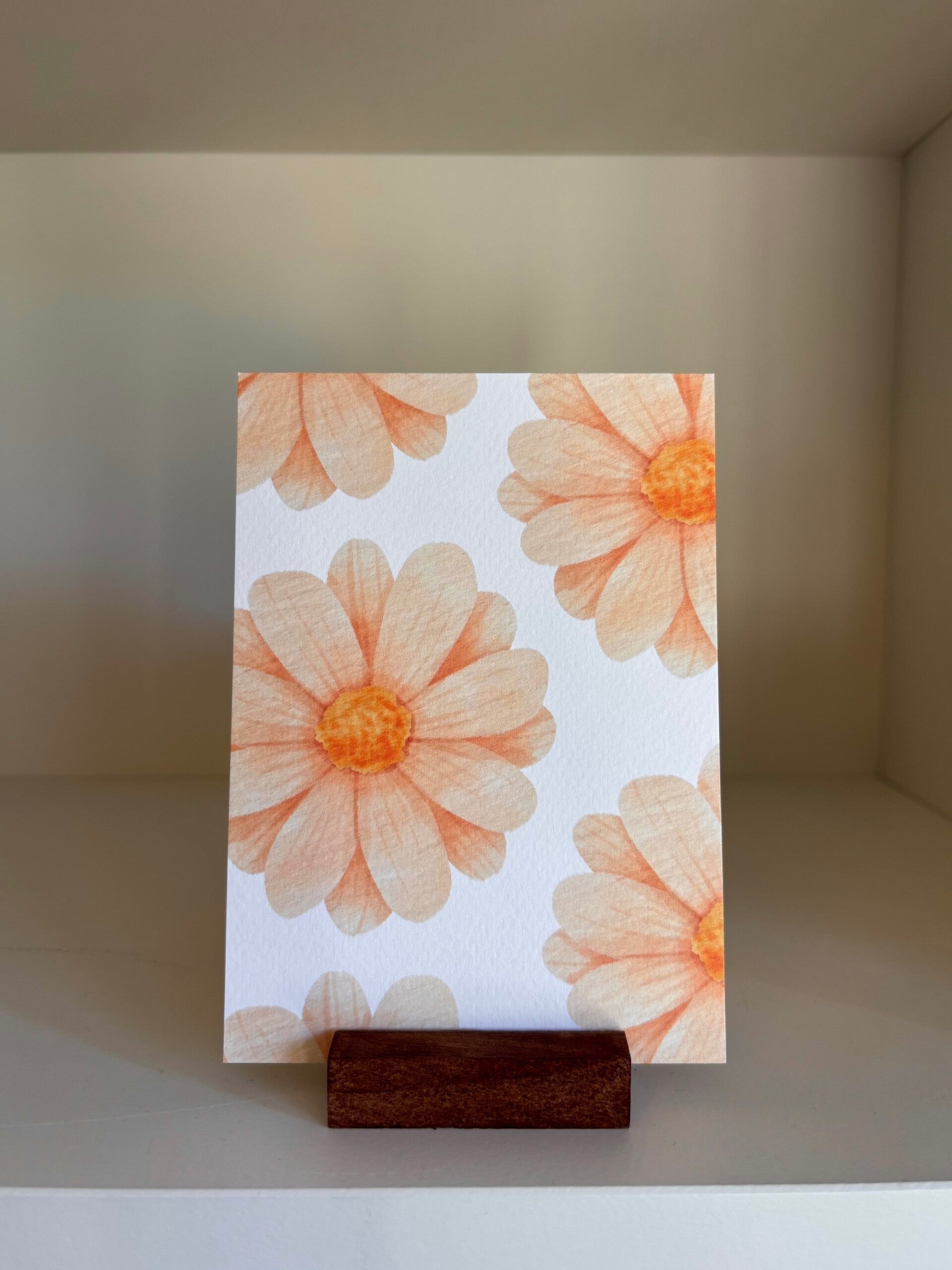 Kaart 'bloemen, peach'