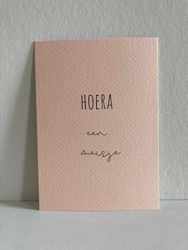Kaart 'een meisje, roze'