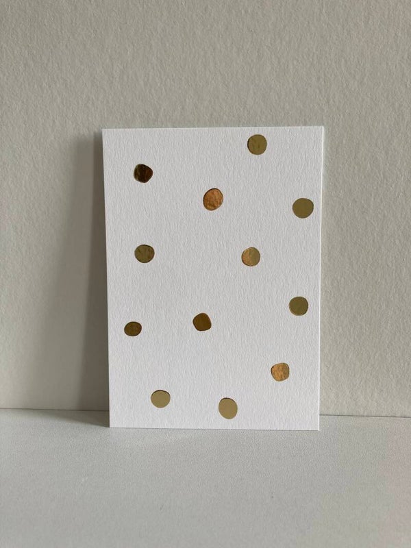 Kaart 'dots' (goudfolie)