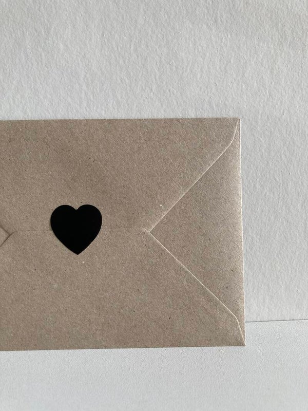 Sticker 'hartje, zwart'