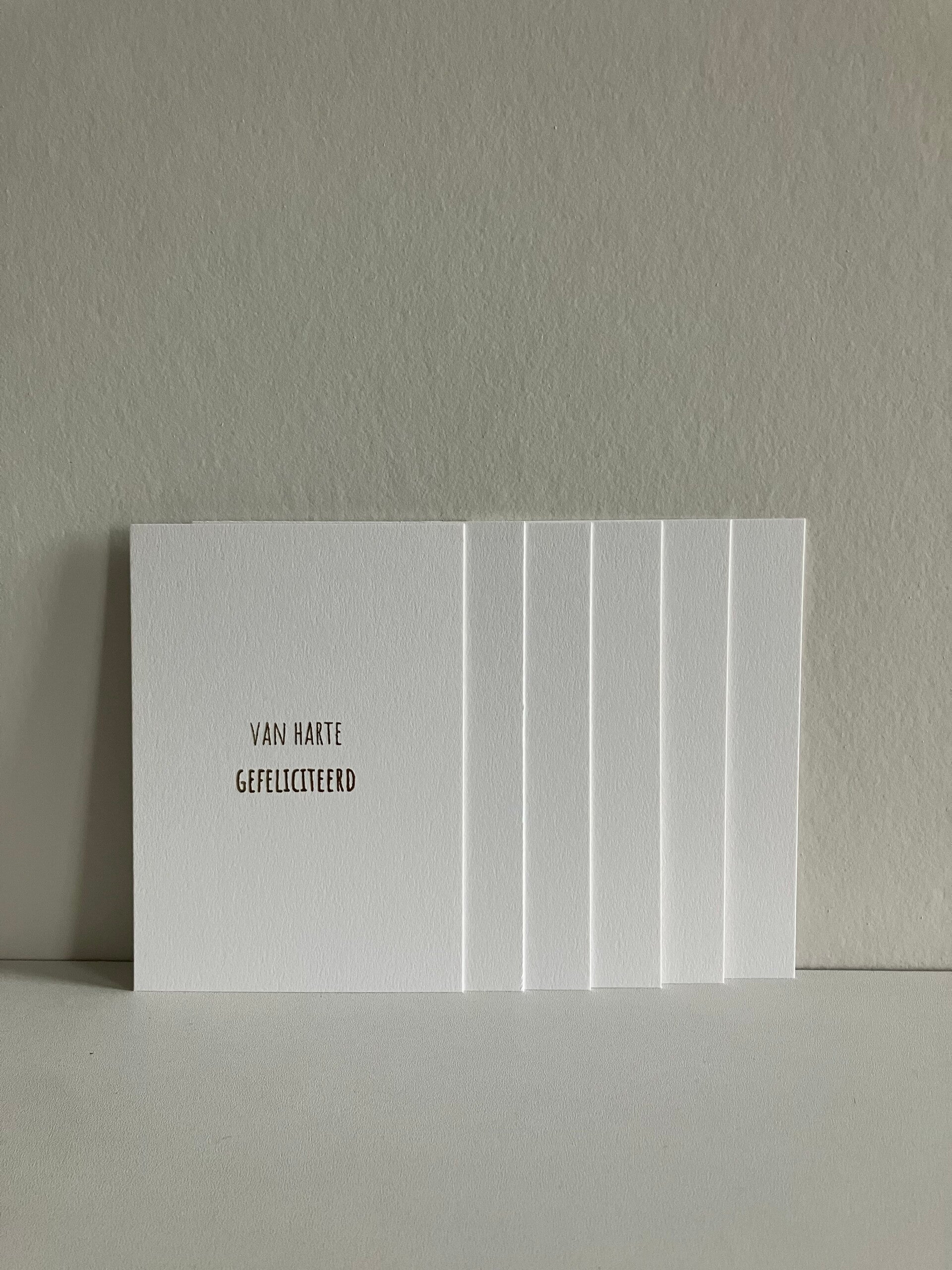 Set 6 kaarten (goudfolie)