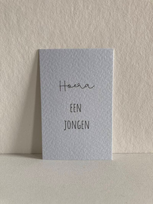 Mini-kaartje 'een jongen, blauw'