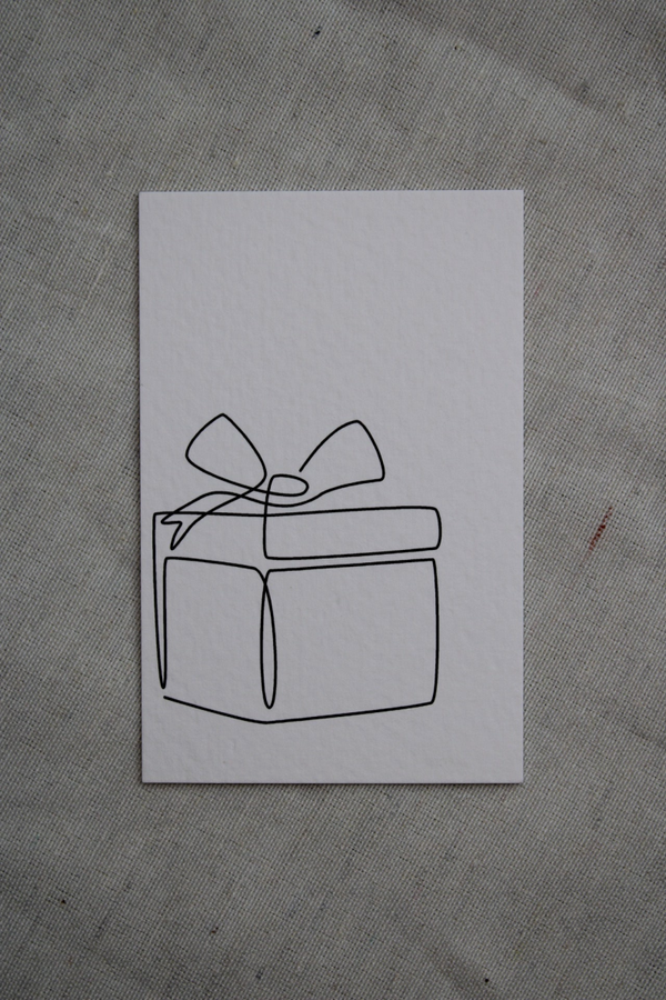 Mini-kaartje 'cadeau'