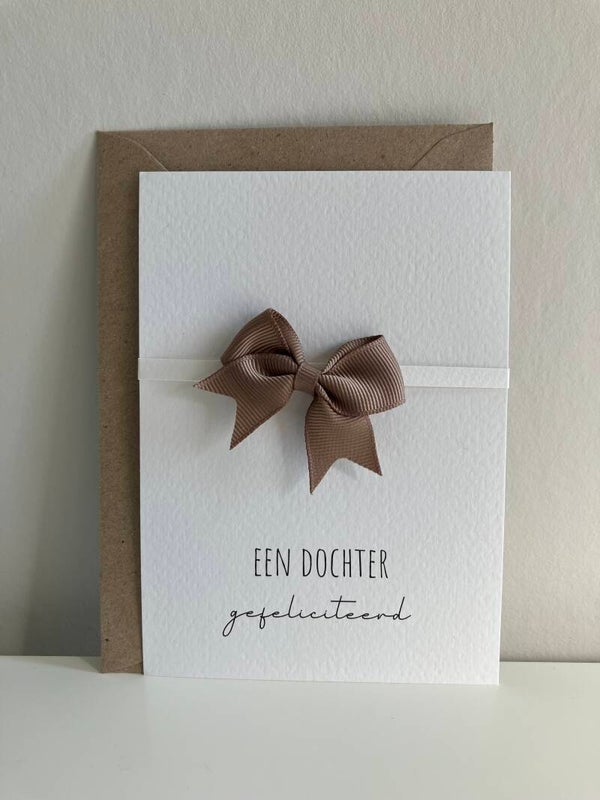 Cadeaukaart 'haarclip klein, bruin'