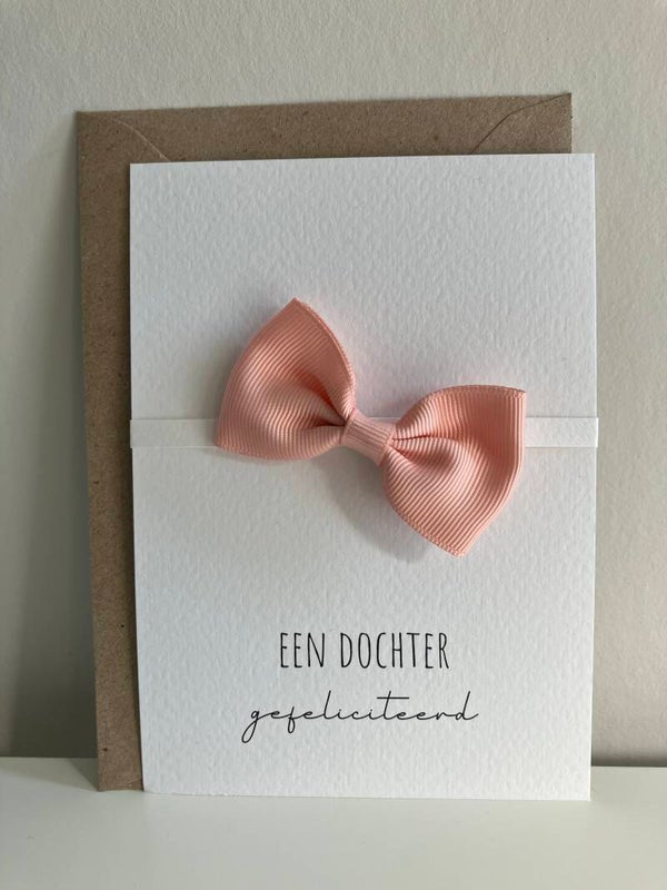 Cadeaukaart 'haarclip, zalmroze'
