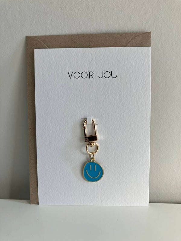 Cadeaukaart 'sleutelhanger, smiley'