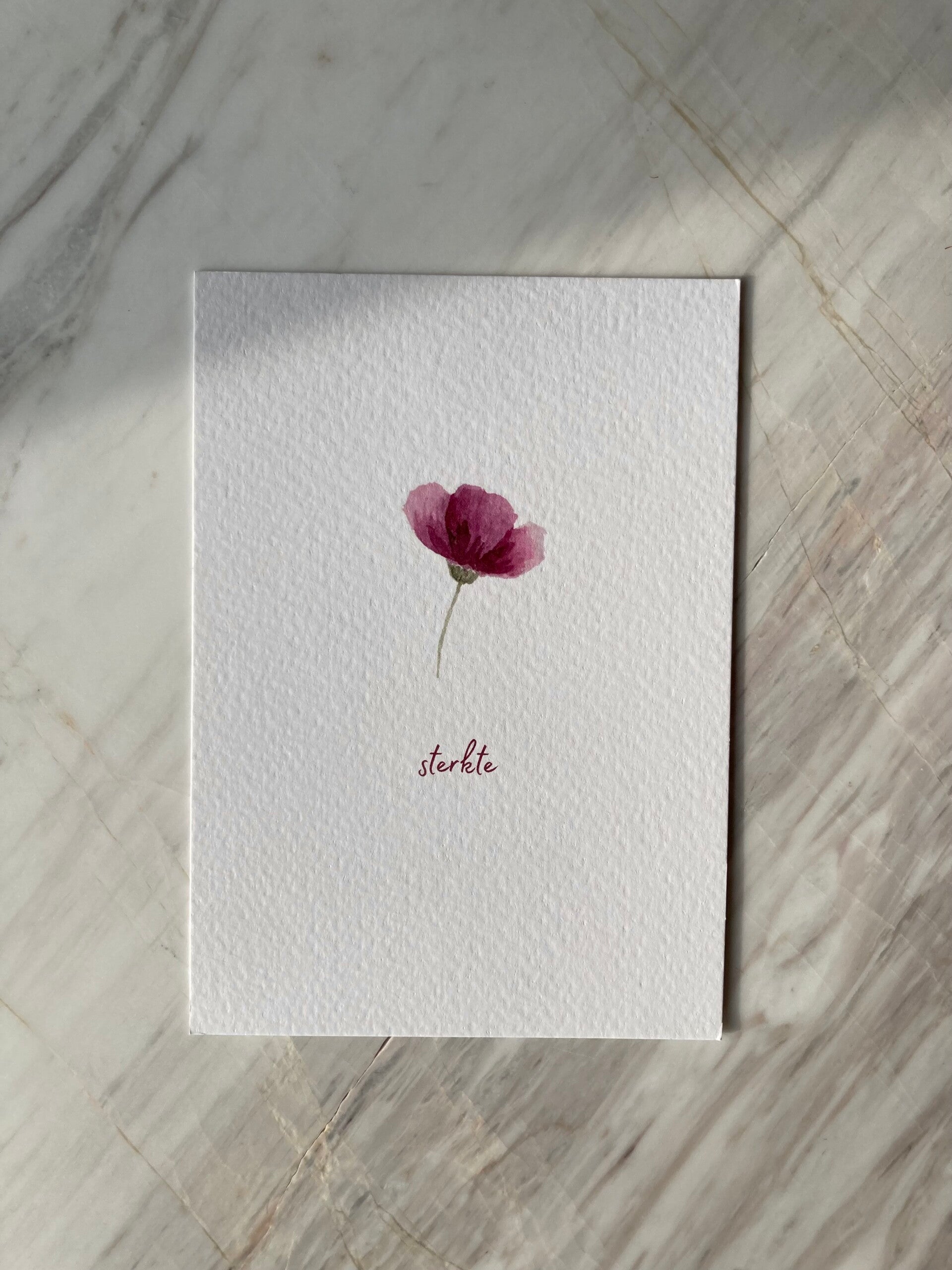 Kaart 'sterkte, paarse bloem'