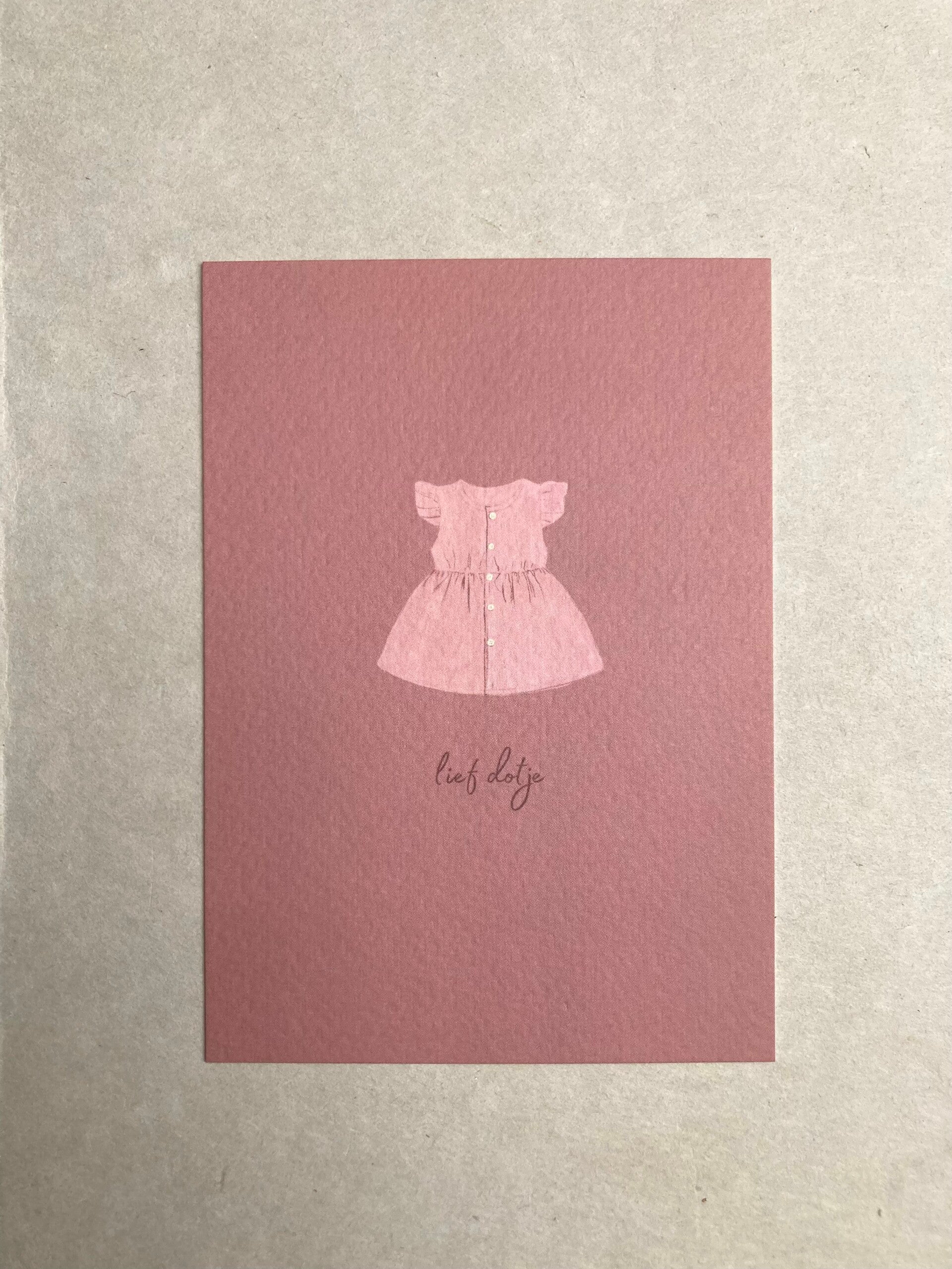 Kaart 'lief dotje, jurkje'