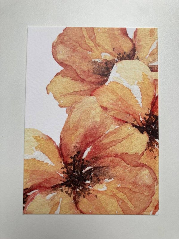 Kaart 'bloemen, oranje'