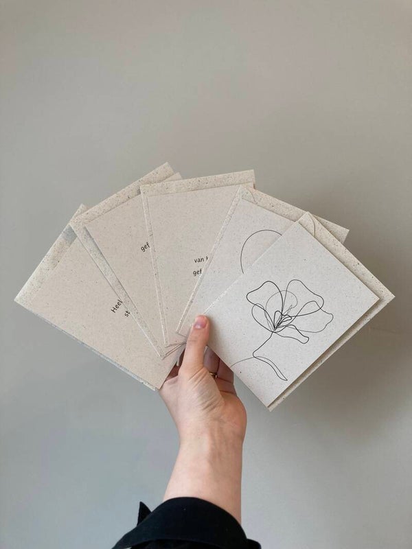 Kaartenset 'eco-papier', inclusief enveloppen