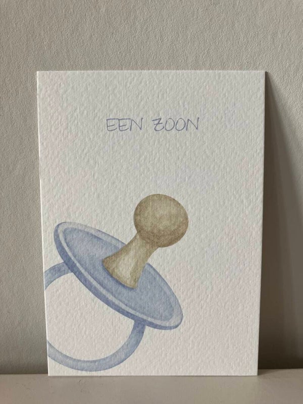 Kaart 'een zoon, fopspeen'