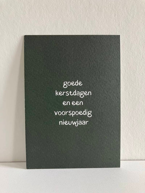 Kaart 'groen, goede kerstdagen' (inclusief sticker)