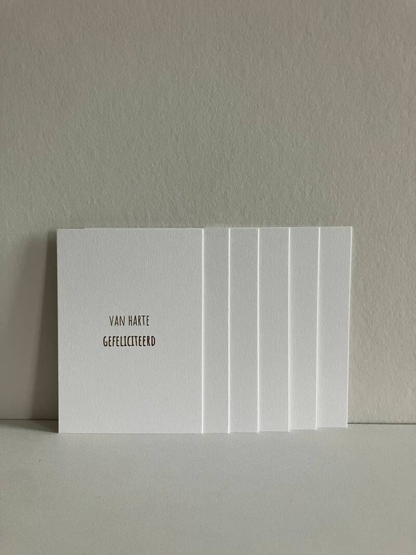 Set 6 kaarten (goudfolie)