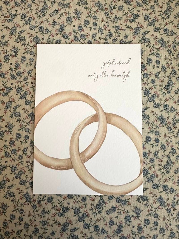 Kaart 'huwelijk, ringen'