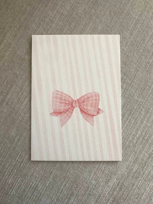 Kaart 'roze strik'