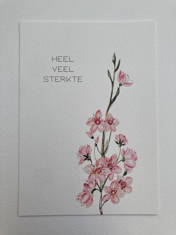 Kaart 'heel veel sterkte, bloementak'