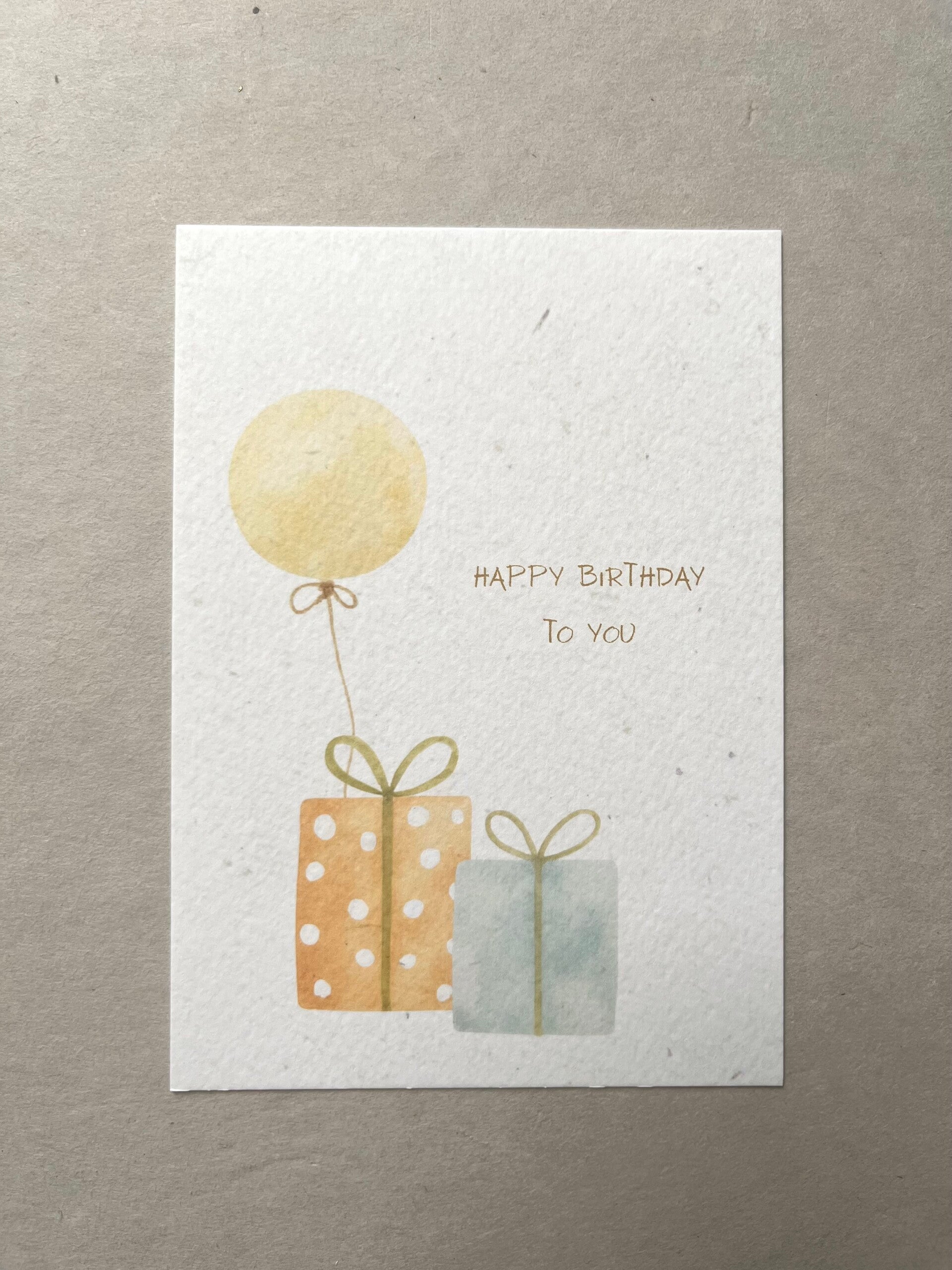 Kaart 'cadeautjes en ballon'