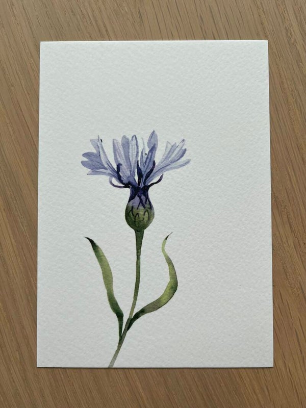 Kaart 'bloem, blauw'