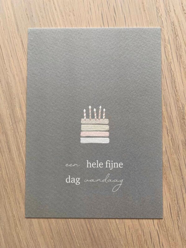 Kaart 'fijne dag, taartje'