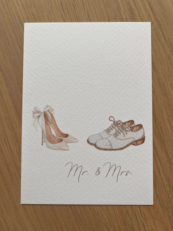 Kaart 'mr. & mrs., schoenen'