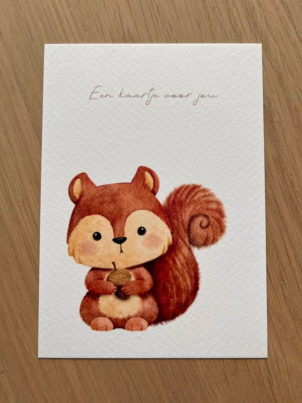 Kaart 'kaartje voor jou, eekhoorn'