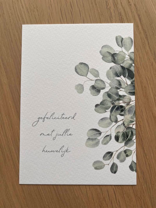 Kaart 'huwelijk, eucalyptus'