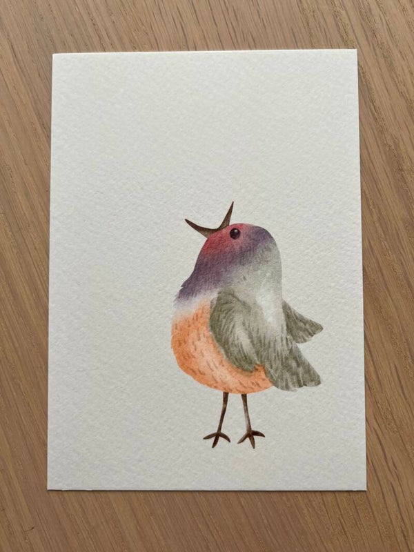 Kaart 'gekleurd vogeltje'