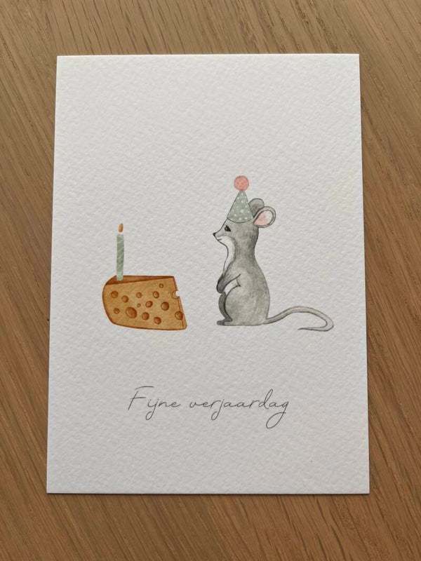 Kaart 'fijne verjaardag, muisje'