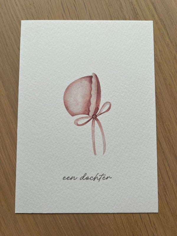 Kaart 'mutsje, een dochter'l