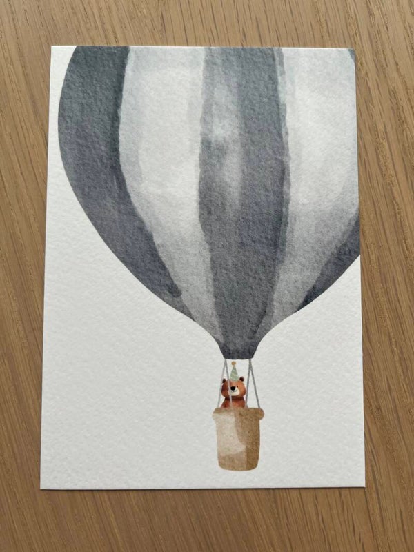 Kaart 'luchtballon met beertje'
