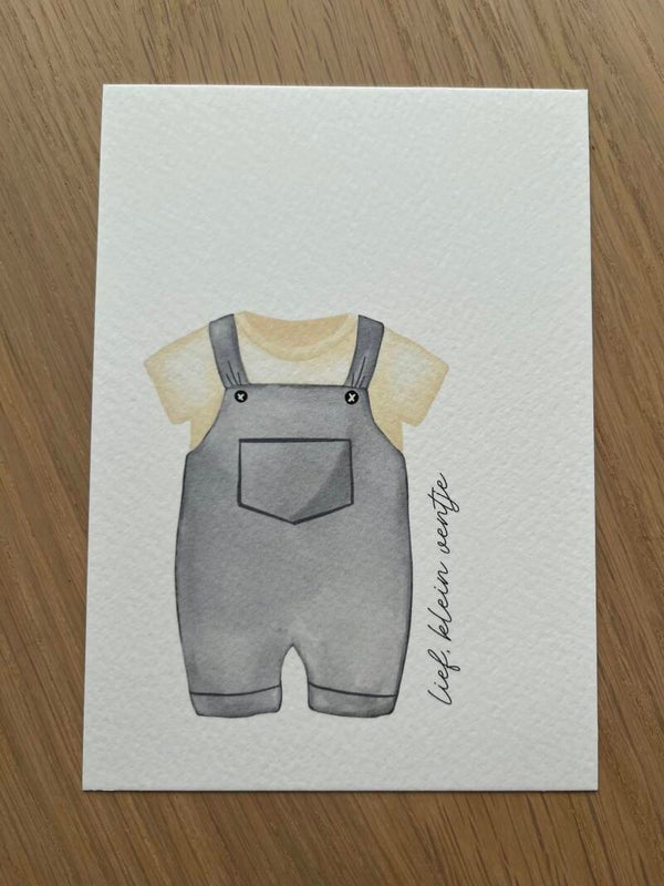 Kaart 'lief, klein ventje, pakje'