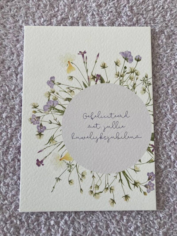 Kaart ‘huwelijksjubileum, cirkel’